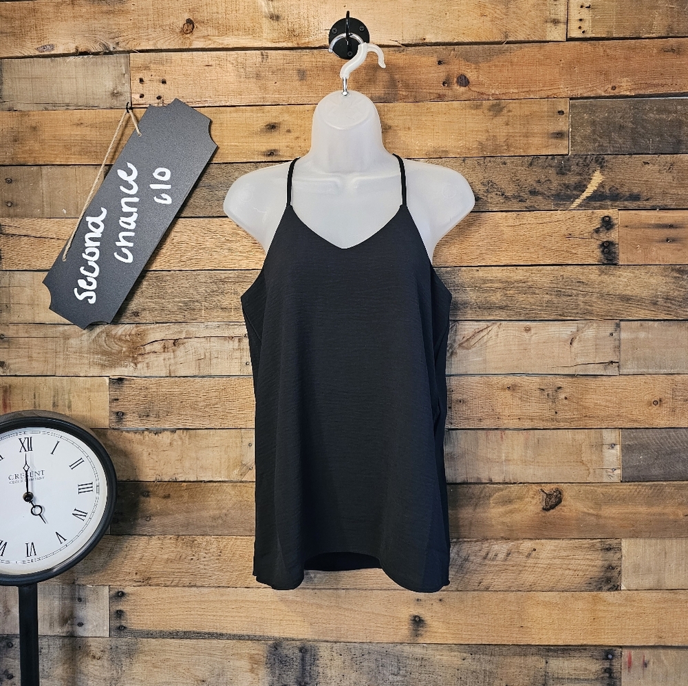 Zenana Outfitters Women's Black Tank Top With Raceback Size S